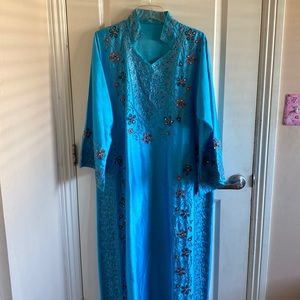 Traditional blue abaya